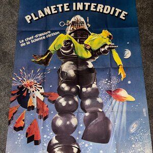 Original Forbidden Planet 1970s French Giant 1P 43x63" Movie Poster